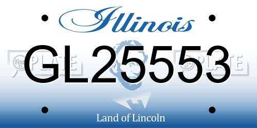 GL25553 Illinois License Plate