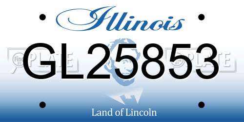 GL25853 Illinois License Plate