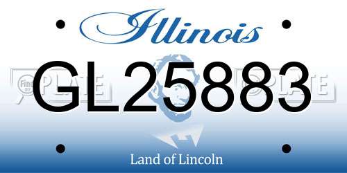 GL25883 Illinois License Plate