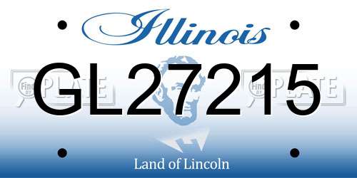 GL27215 Illinois License Plate