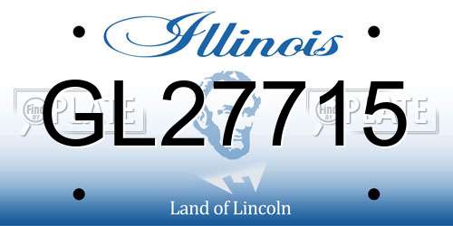 GL27715 Illinois License Plate