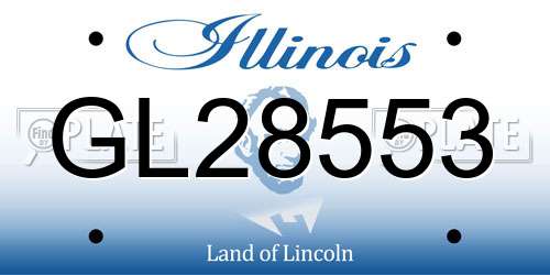 GL28553 Illinois License Plate