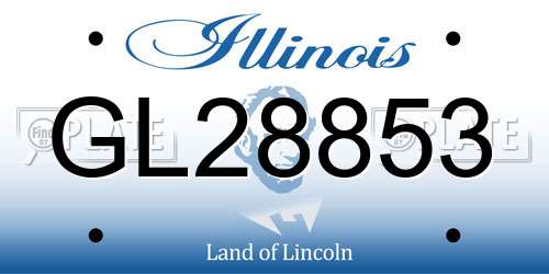 GL28853 Illinois License Plate