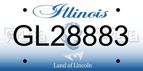 GL28883 Illinois License Plate