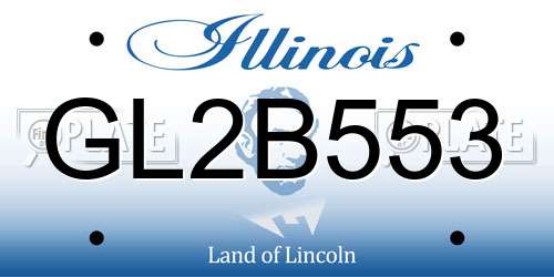 GL2B553 Illinois License Plate