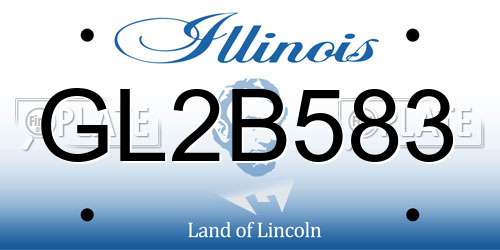 GL2B583 Illinois License Plate