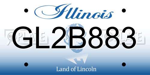 GL2B883 Illinois License Plate