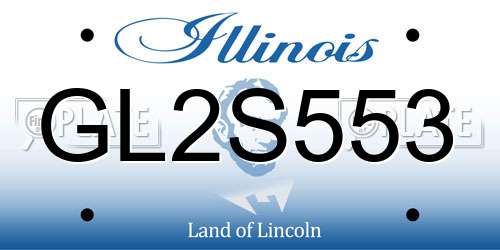 GL2S553 Illinois License Plate