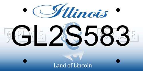 GL2S583 Illinois License Plate