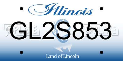 GL2S853 Illinois License Plate