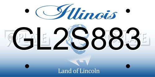 GL2S883 Illinois License Plate
