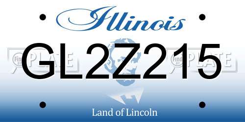 GL2Z215 Illinois License Plate