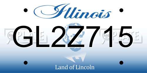 GL2Z715 Illinois License Plate