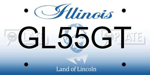 GL55GT Illinois License Plate