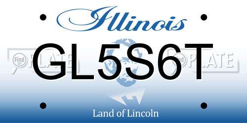 GL5S6T Illinois License Plate