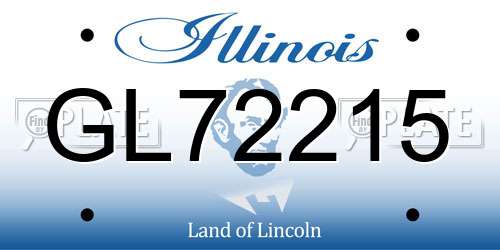 GL72215 Illinois License Plate