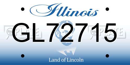 GL72715 Illinois License Plate