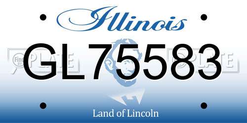 GL75583 Illinois License Plate
