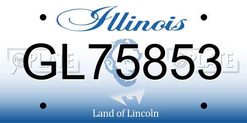 GL75853 Illinois License Plate