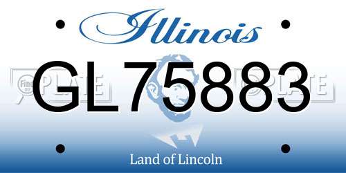 GL75883 Illinois License Plate