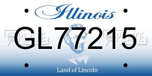 GL77215 Illinois License Plate