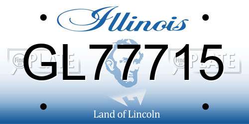 GL77715 Illinois License Plate