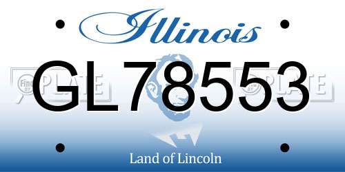 GL78553 Illinois License Plate