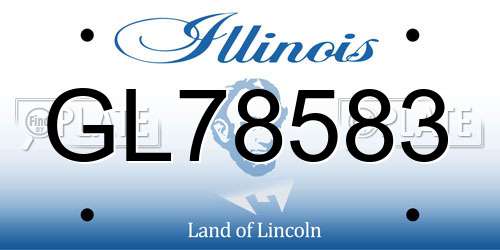 GL78583 Illinois License Plate