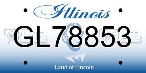 GL78853 Illinois License Plate