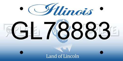 GL78883 Illinois License Plate