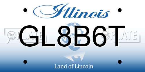GL8B6T Illinois License Plate