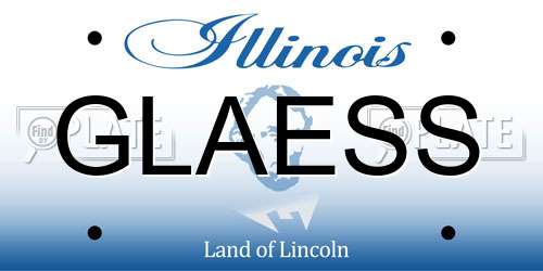 GLAESS Illinois License Plate