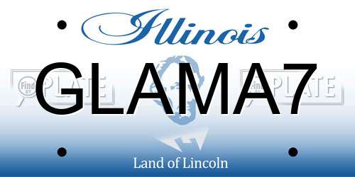 GLAMA7 Illinois License Plate