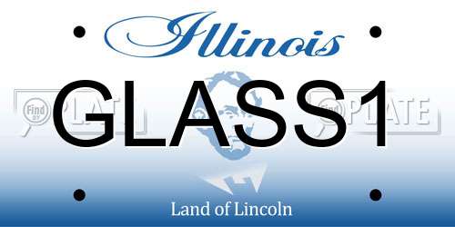 GLASS1 Illinois License Plate