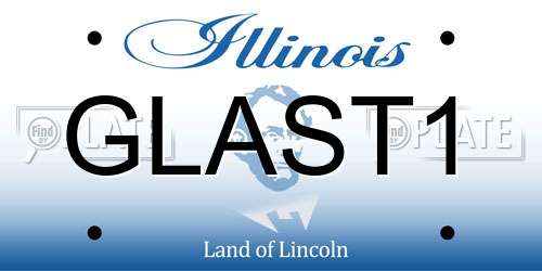 GLAST1 Illinois License Plate