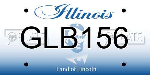 GLB156 Illinois License Plate