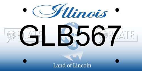 GLB567 Illinois License Plate