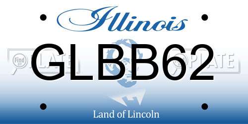 GLBB62 Illinois License Plate