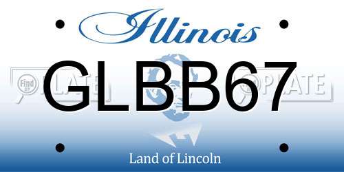 GLBB67 Illinois License Plate
