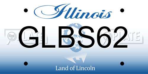 GLBS62 Illinois License Plate