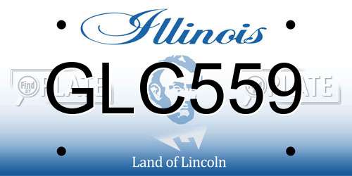 GLC559 Illinois License Plate