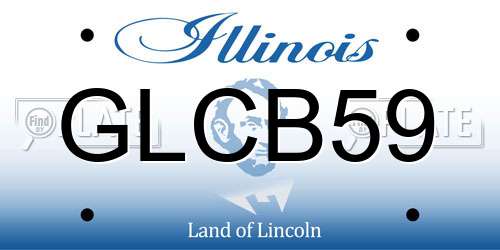 GLCB59 Illinois License Plate