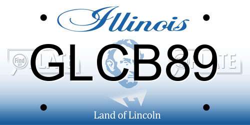 GLCB89 Illinois License Plate
