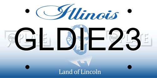 GLDIE23 Illinois License Plate