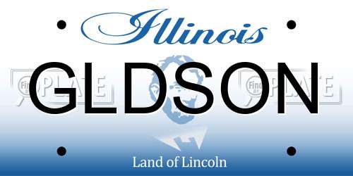 GLDSON Illinois License Plate