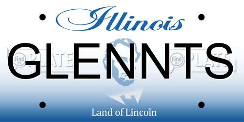 GLENNTS Illinois License Plate
