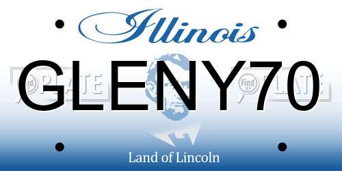 GLENY70 Illinois License Plate