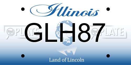 GLH87 Illinois License Plate