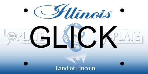 GLICK Illinois License Plate