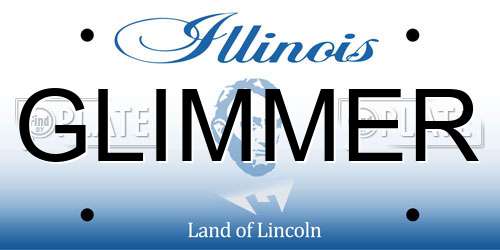 GLIMMER Illinois License Plate